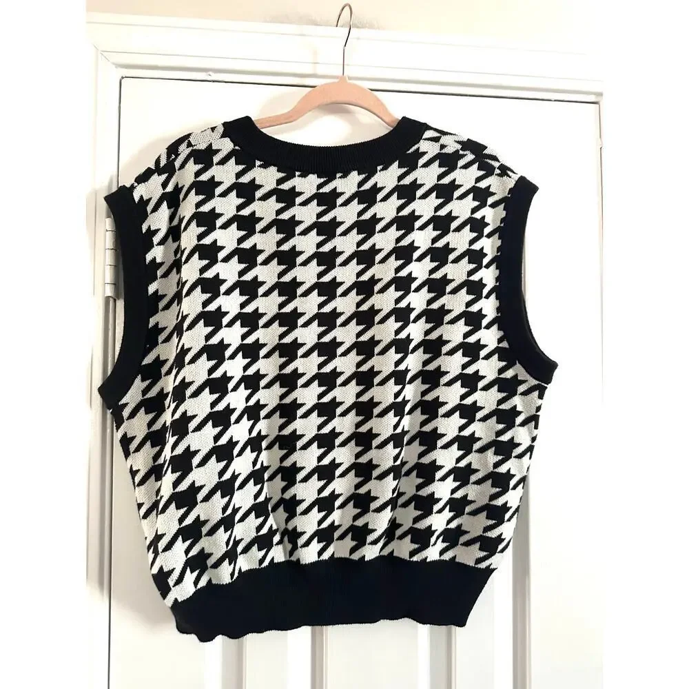 UNIVRS Felix The Cat Black White Houndstooth Vest Universal Orlando - Sz 2X - Picture 5 of 6